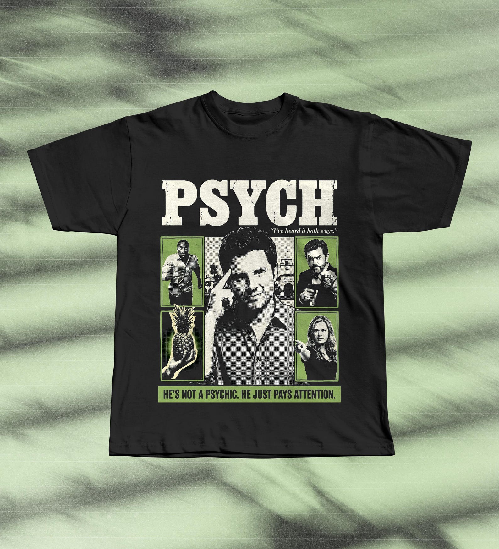 Psych TV Show Graphic Tee | Shawn Spencer Vintage Shirt | 2000s Retro Comedy T-Shirt 2XL