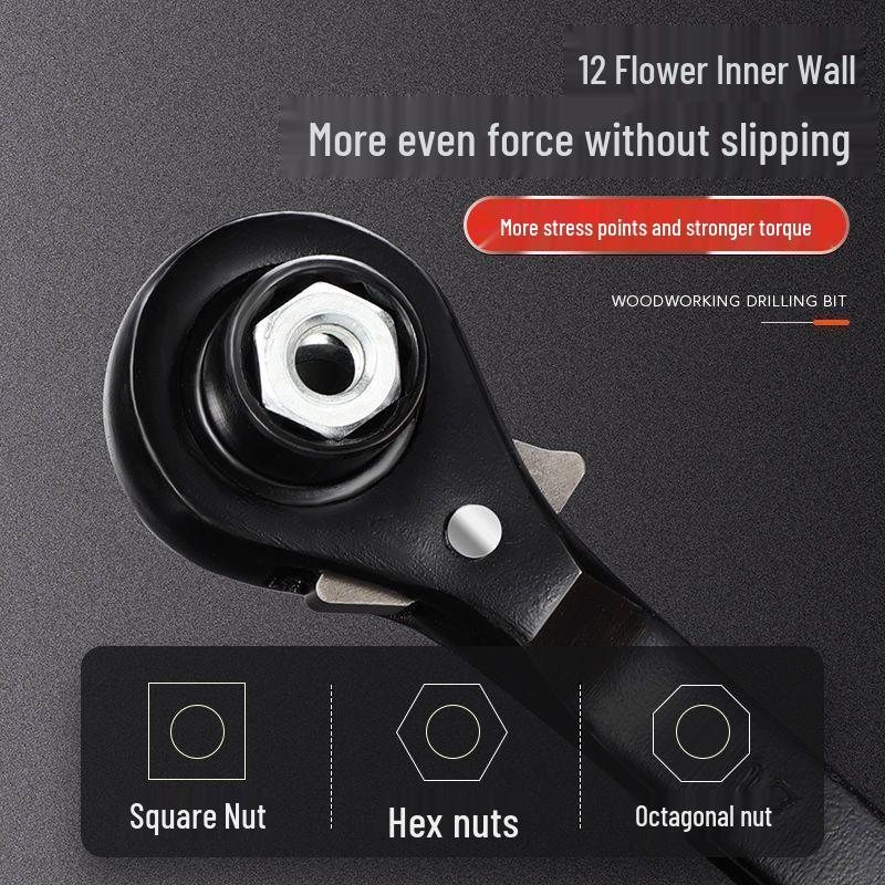 Vändbar Multifunktionsspärrnyckel & Torxhylsnyckelsats