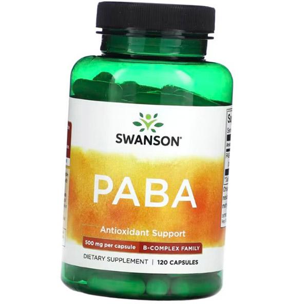 

Парааминобензойная кислота, PABA 500, Swanson 120капс (36280224) 120caps