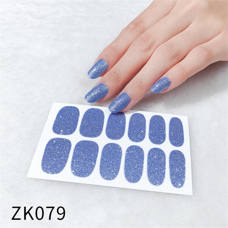 Glitter Nail Wraps for Women Nail Polish Strips Self Adhesive Nail Polish Stickers Fingernail Manicure Stickers