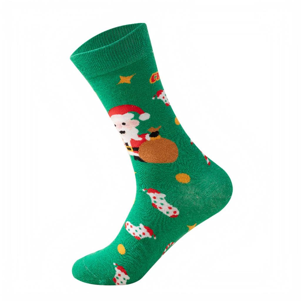 Unisex Christmas Snowman Cotton Mid-Calf Socks - Novelty Holiday Socks for Men Women Students, Festive Gift