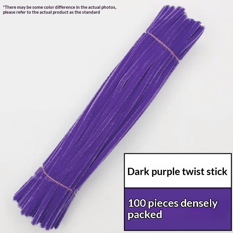 100Pcs Chenille Stems Toys Diy Strips Twist Bar Anvil Wire Craft Pipe Creative Hobby Children Plush Stick Chenille Sticks