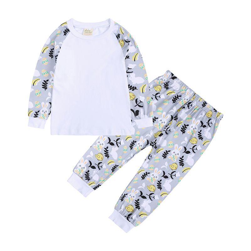 1-13 Years Kids Pajama Set Long Sleeve Sweatshirt and Pants Loungewear