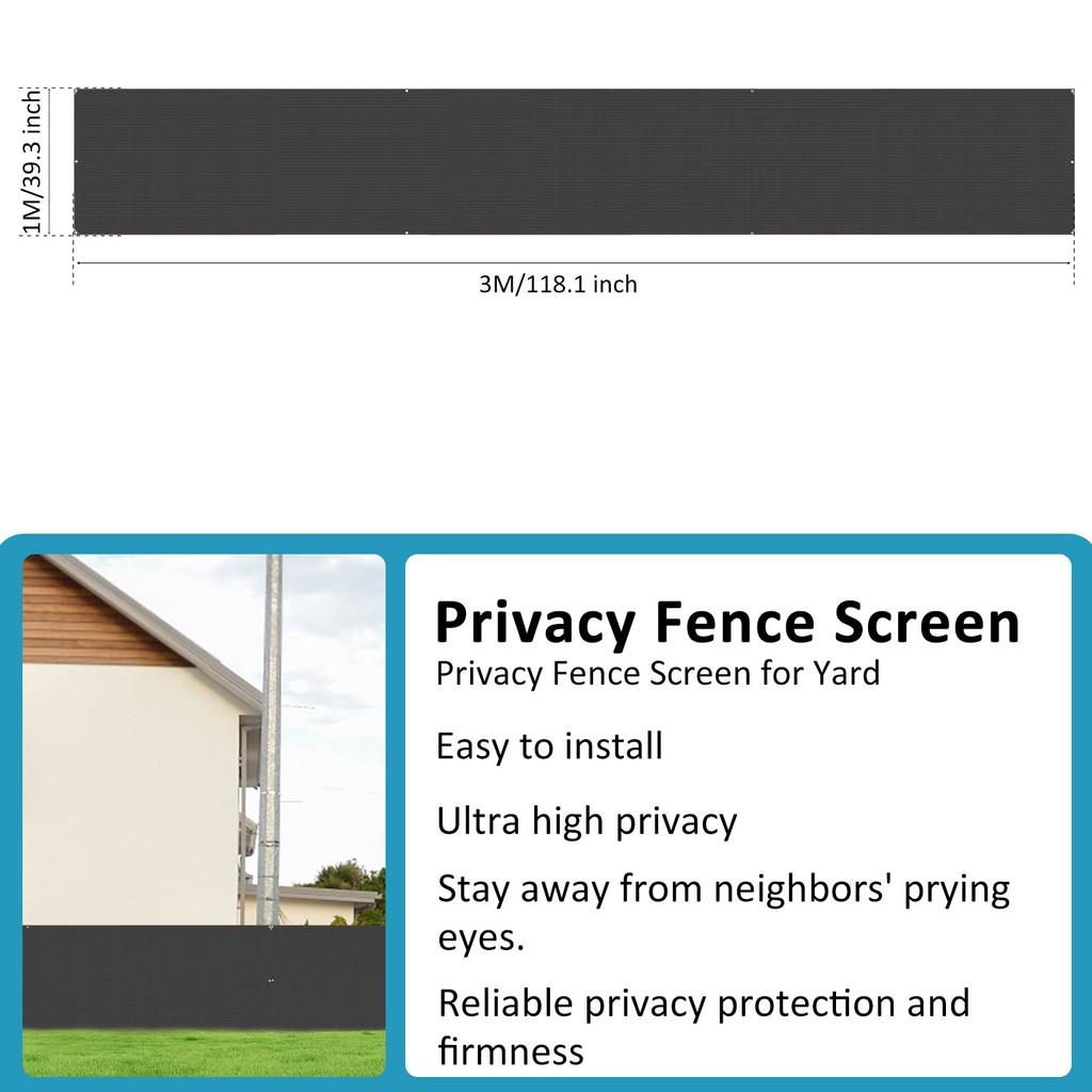 Balcony Privacy Screen Garden Fence Sun Shade Net Breathable Outdoor Gazebo Patio Backyard Anti-UV Panels Mesh