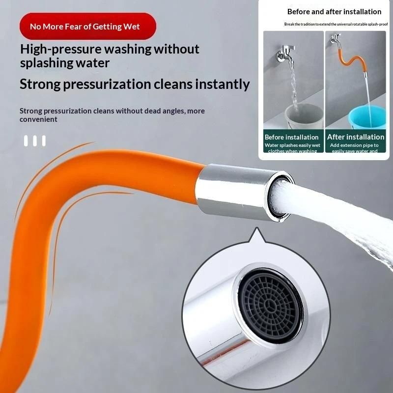 1Pc Adjusta Sink Drain Extension Tube With Connector, 360 Degree Rotatable Faucet Extender, Fits Bathroom Sinks For All Drainage Needs
