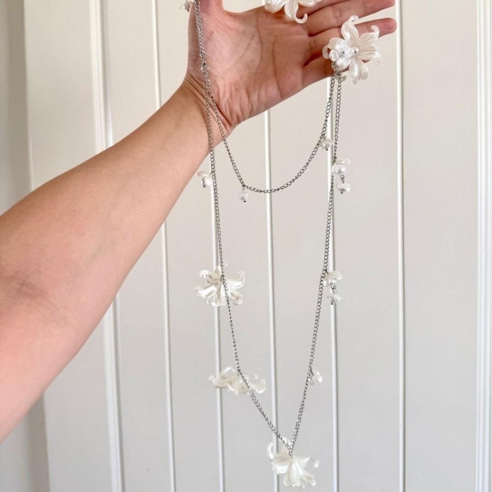Y2K Flower Waist Chain Multi-layer Bohemian Body Chain Elegant Metal Belly Chain  Jeans Decoration