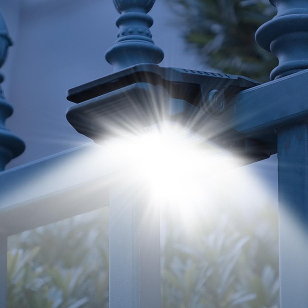 Solar Powered Clamp Light Waterproof Outdoor Use for Garden Camping Lighting