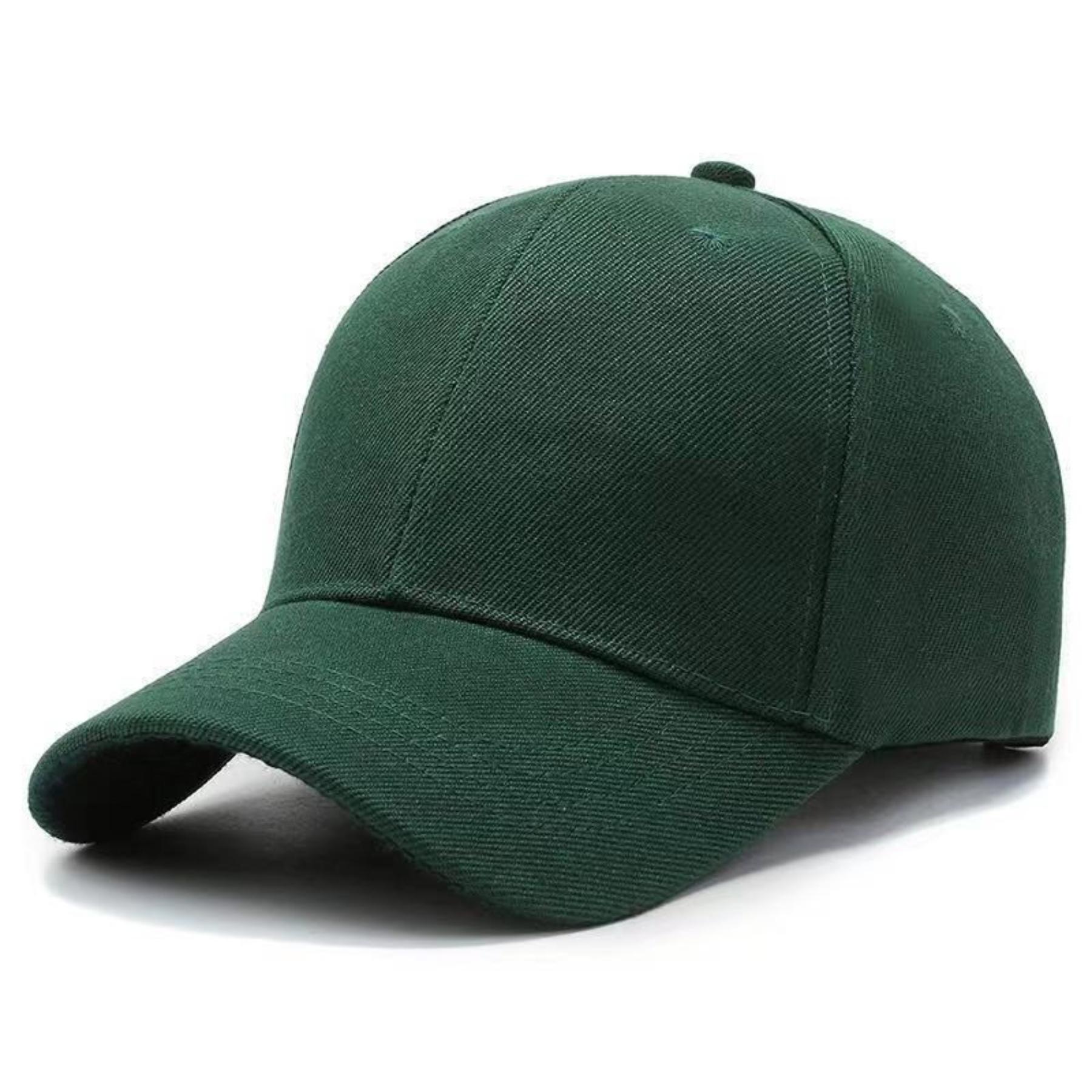 Plain Color Baseball Cap, Casual Baseball Cap, Sun One Size темно-зеленого