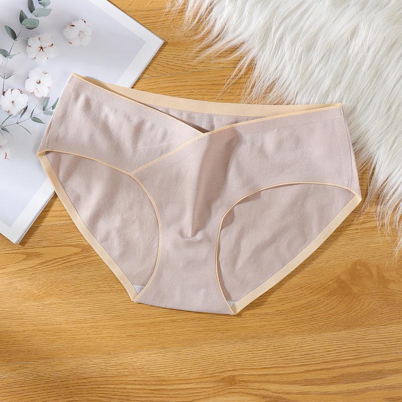 

Low-Waist Seamless Maternity Underwear - Women s Pure Cotton Antibacterial Briefs for All Pregnancy Stages Medium