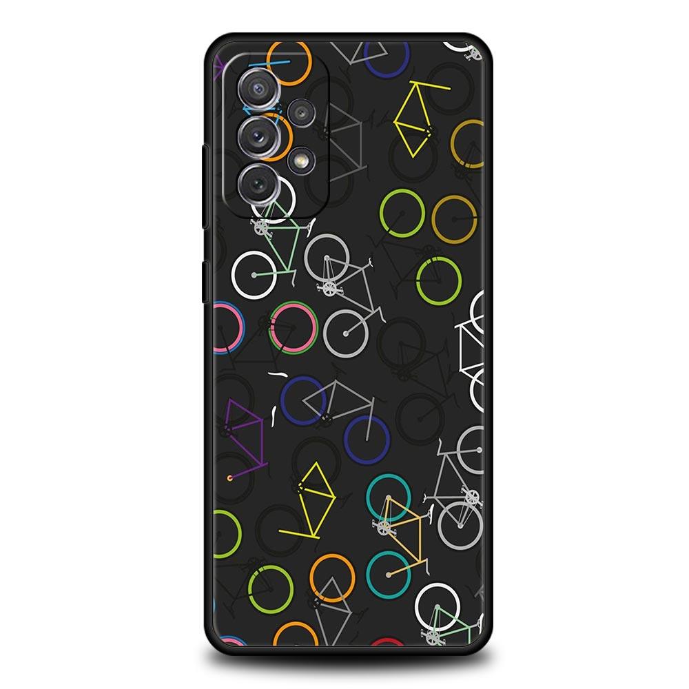 Mountainbike Cycling Kunst Handyhülle für Samsung A51 A71 A21S A11 A15 A25 A31 A41 A23 A33 A53 A73 A03S A05S A13 5G A35 A55 Cover