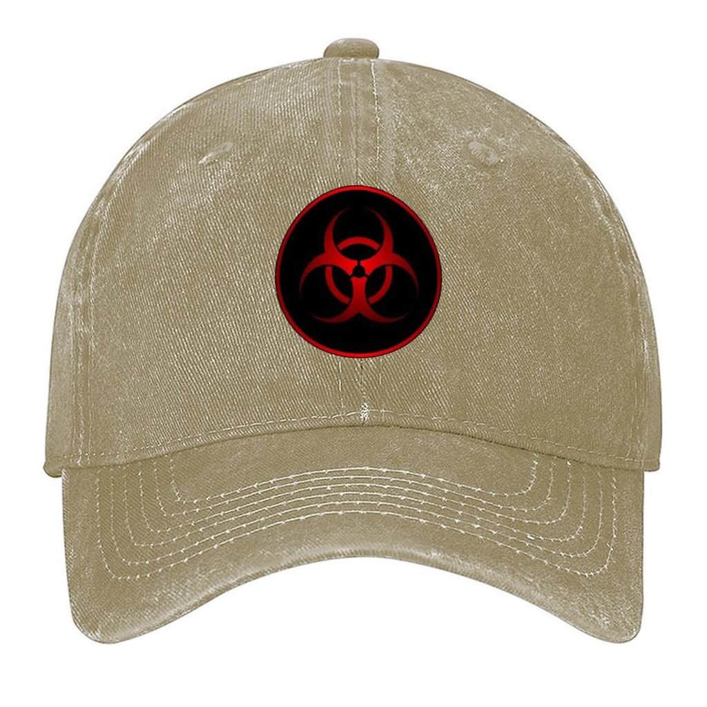 2026 Red Biohazard Symbol Baseball Cap Hip Hop Snapback Cap Hat Beach Golf Wear Women's Hats Men's