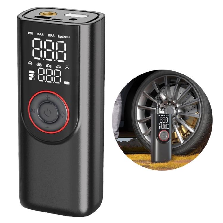 Tire Inflator Portable Air Compressor,6000mAh 150PSI Portable Air Pumps, Accurate Pressure LCD Display,Car Bike