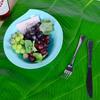 5 PZ Foglie di Banana Banana Artificiale Per Decorazione Domestica Hawaiana