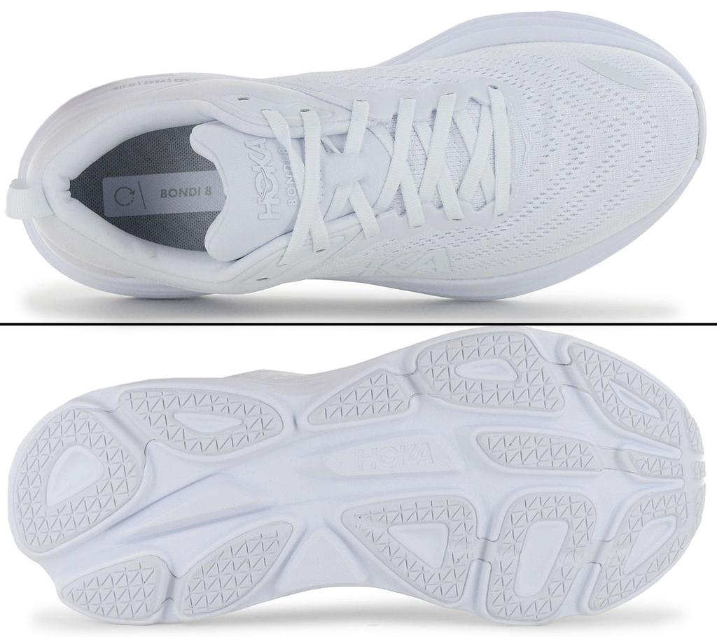 HOKA One One BONDI 8 - Herren Laufschuhe Running Schuhe Weiß 1123202-WWH ORIGINAL