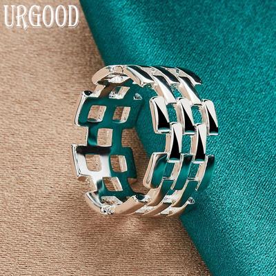 925 Sterling Silver Hollow Ring Fashion Jewelry
