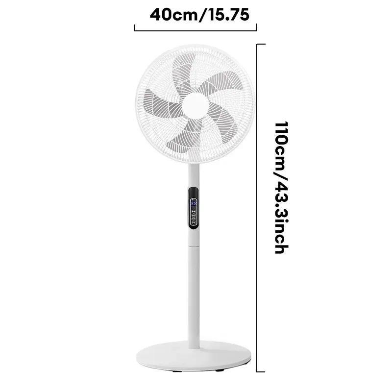 16 Inch Stand Floor Fan Household Powerful Vertical Electric Fan Shaking Head Timing Remote Control Fans Home Appliance