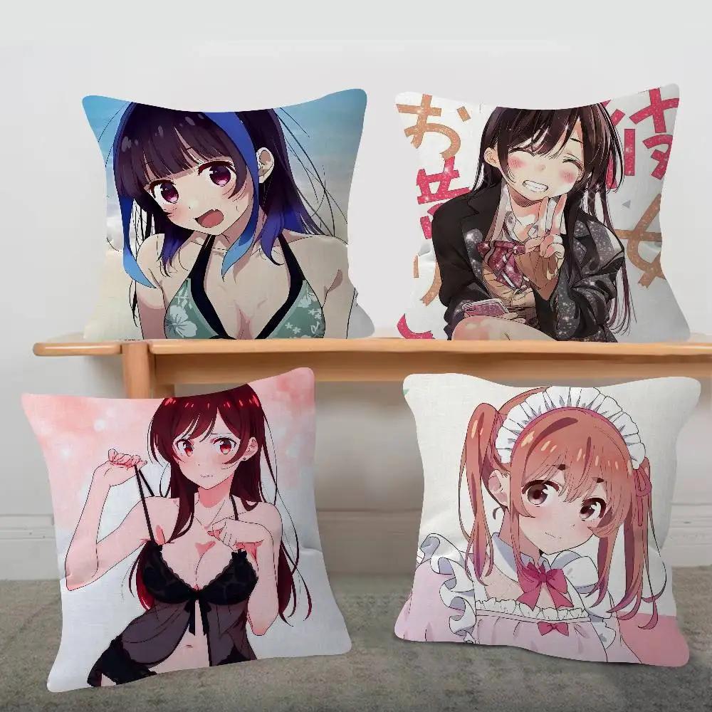 Anime RentAGirlfriend Cushion Cover Decorative Pillow Sofa Home Decor Case Pillow Cases