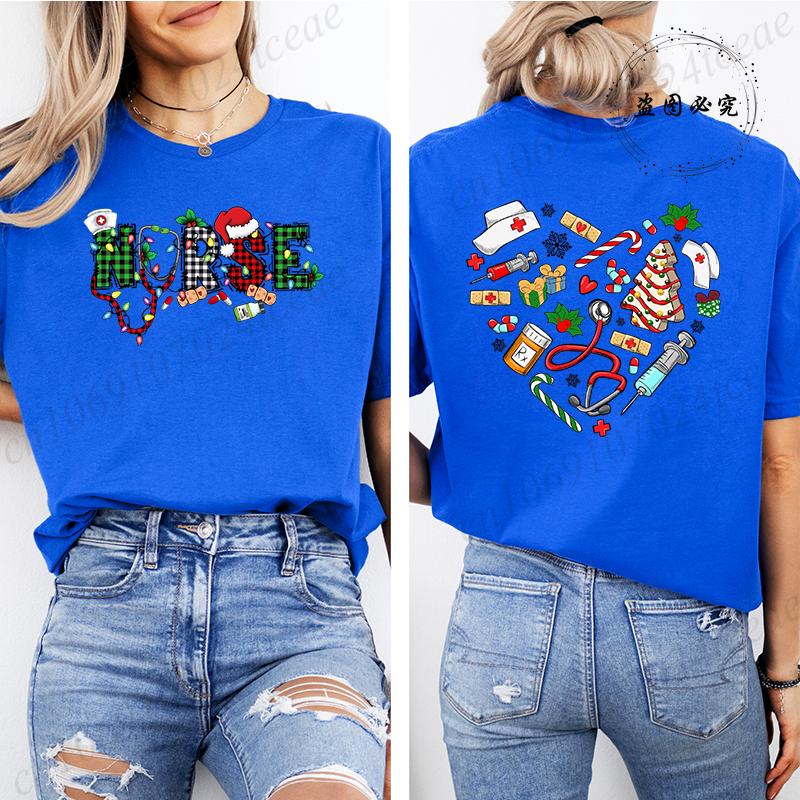 Nurse Christmas ShirtChristmas Nursing TShirtNurse Life TeesER Christmas Party TShirtsParty Crew TeesWomens Clothing