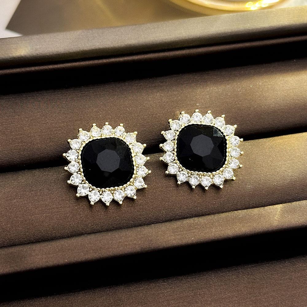 Boucles d'oreilles clous Petite Perle Aiguille Argent Tempérament Haut de gamme Géométriques Boucles d'oreilles pour Trou d'oreille Mignonnes Serties de Diamants Boucles d'oreilles Personnalisées