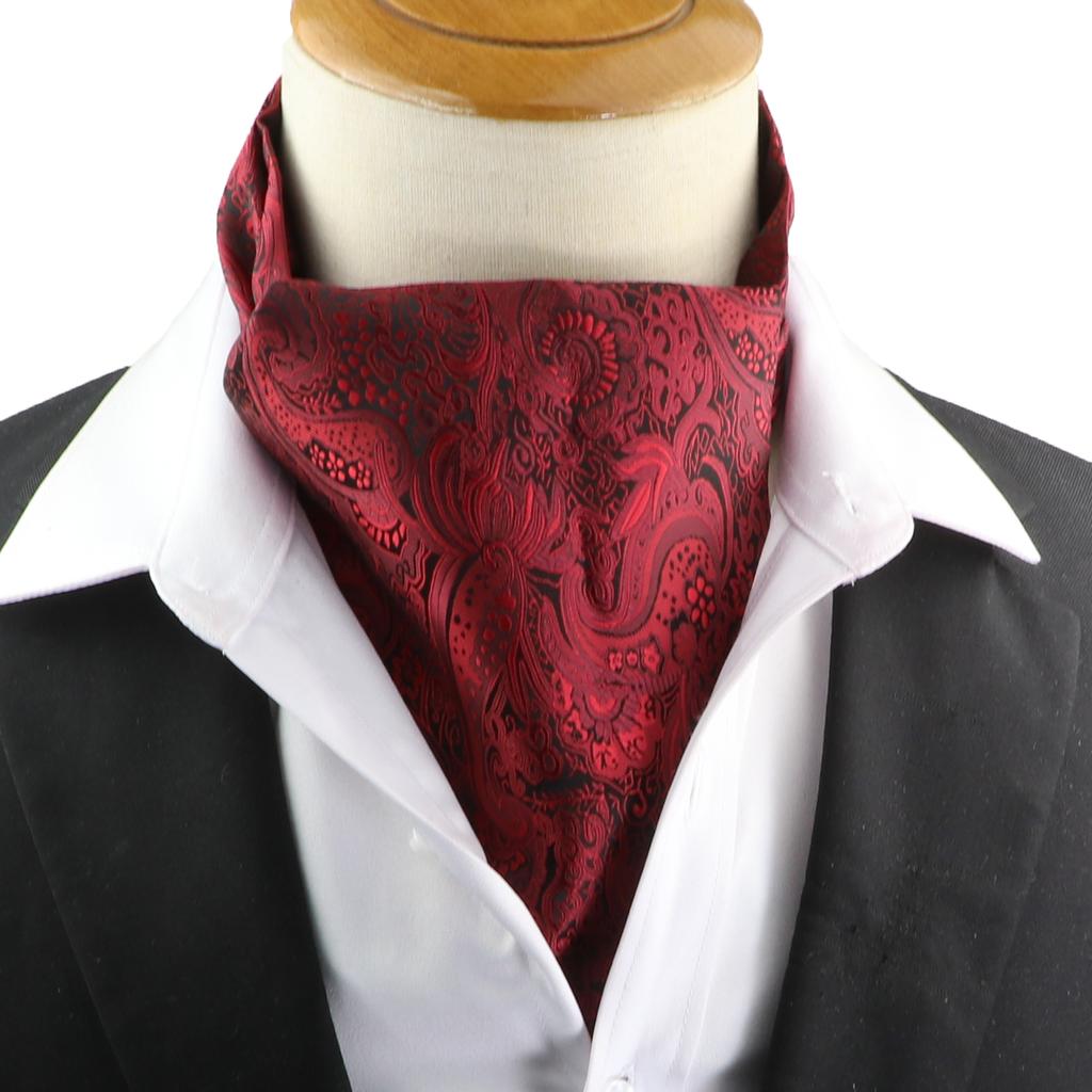 Pánská kravata Žakárová Květinová Paisley Pánská kravata Svatba Formální Ascot Šátek Samozavazovací Britský Gentleman Polyester Měkká kravata Luxusní