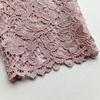 Casual Dress Tuck Ribbon Full Lace Dress Pink Beige [Woman Plus] & Women's