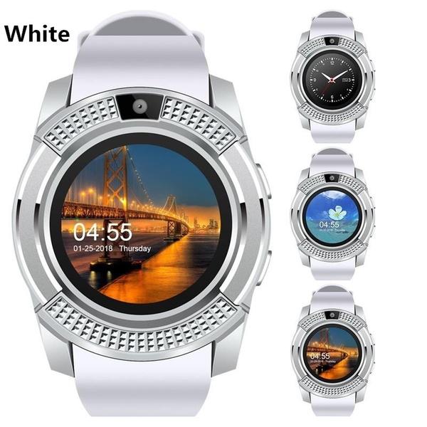 V8 Smart Watch with Camera Sport Tracker Health Monitors Pedometer