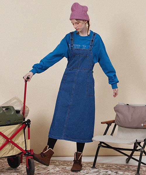 HAINT Jane Denim Overalls Dress