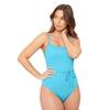 Be You Womens/Ladies Textured Belted One Piece Swimsuit