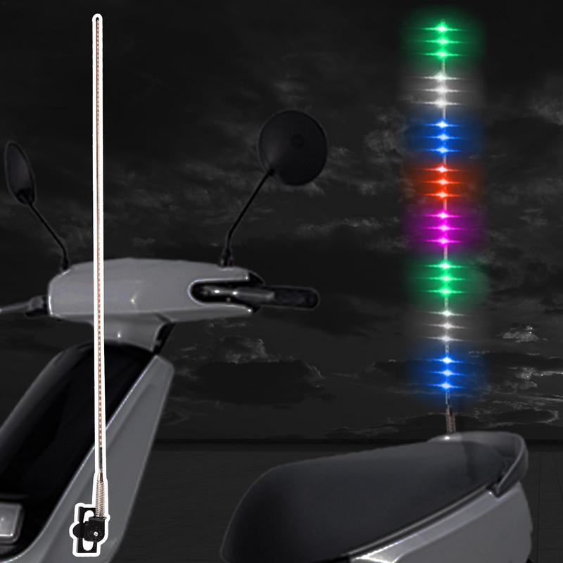 Led Whip Lights 12V/24V Colorful Whip Light For Warning 21.6-Inch LED Antenna Lights Lighted Antenna Whips Brake Dancing Light
