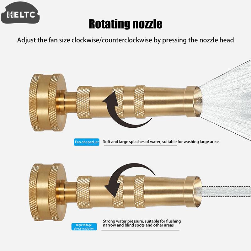 1 Stück Hochwertige Messing-Gartenschlauch-Spritze-Hoher Druck Einstellbar, Ideal Für Reinigung Und Bewässerung Für Schlauch