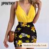 JPNTKY Women's Fashion Casual Sleeveless V Neck Skirt Set