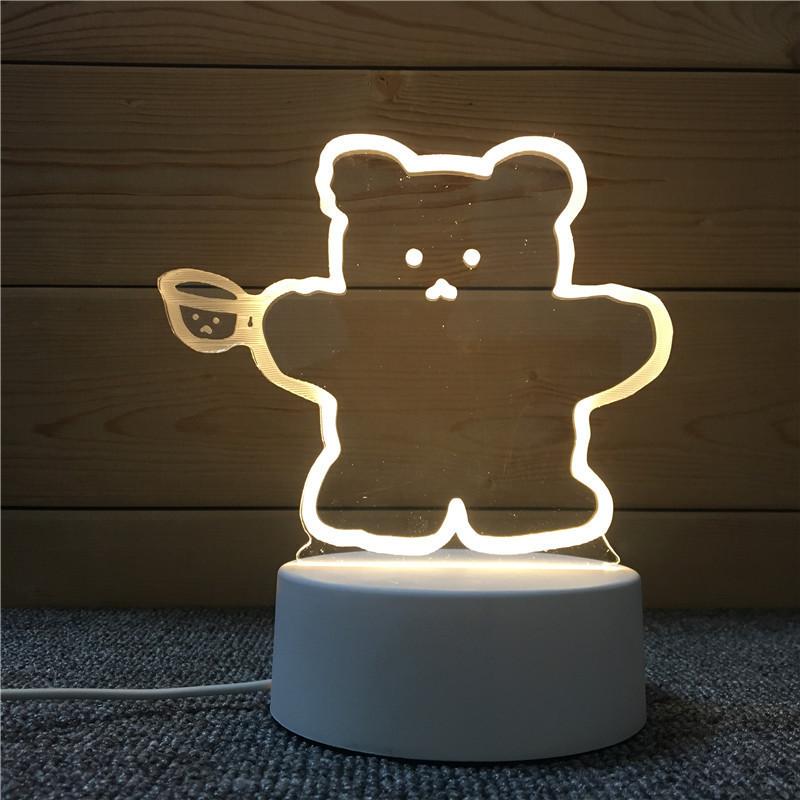 3d Nightlight Vision Bedroom Creative Desk Lamp Diy Holiday Gift Usb Direct Plug