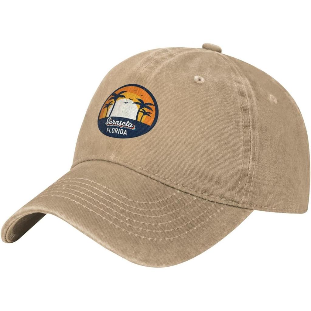Sarasota Florida Sunset Baseball Cap Washed Cotton Adjustable Golf Hat Unisex