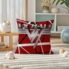 Eddie V-Van H-Halen Band Pillow Case Double-Sided Plush Sofa Cushion Covers Organic Breathable Invisible Zipper