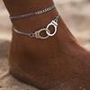 Boho Silver Ankle Cuffs Anklets Foot Chain Summer Ankle Bracelet Beach Set