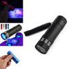 Mini Uv Flashlight With 9leds For Currency Verification And Fluorescence Testing For Camping And Search Scenarios