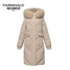 Mark Fairwhale Women's 2025 Winter Mid-Length Down Jacket with Fox Fur Collar