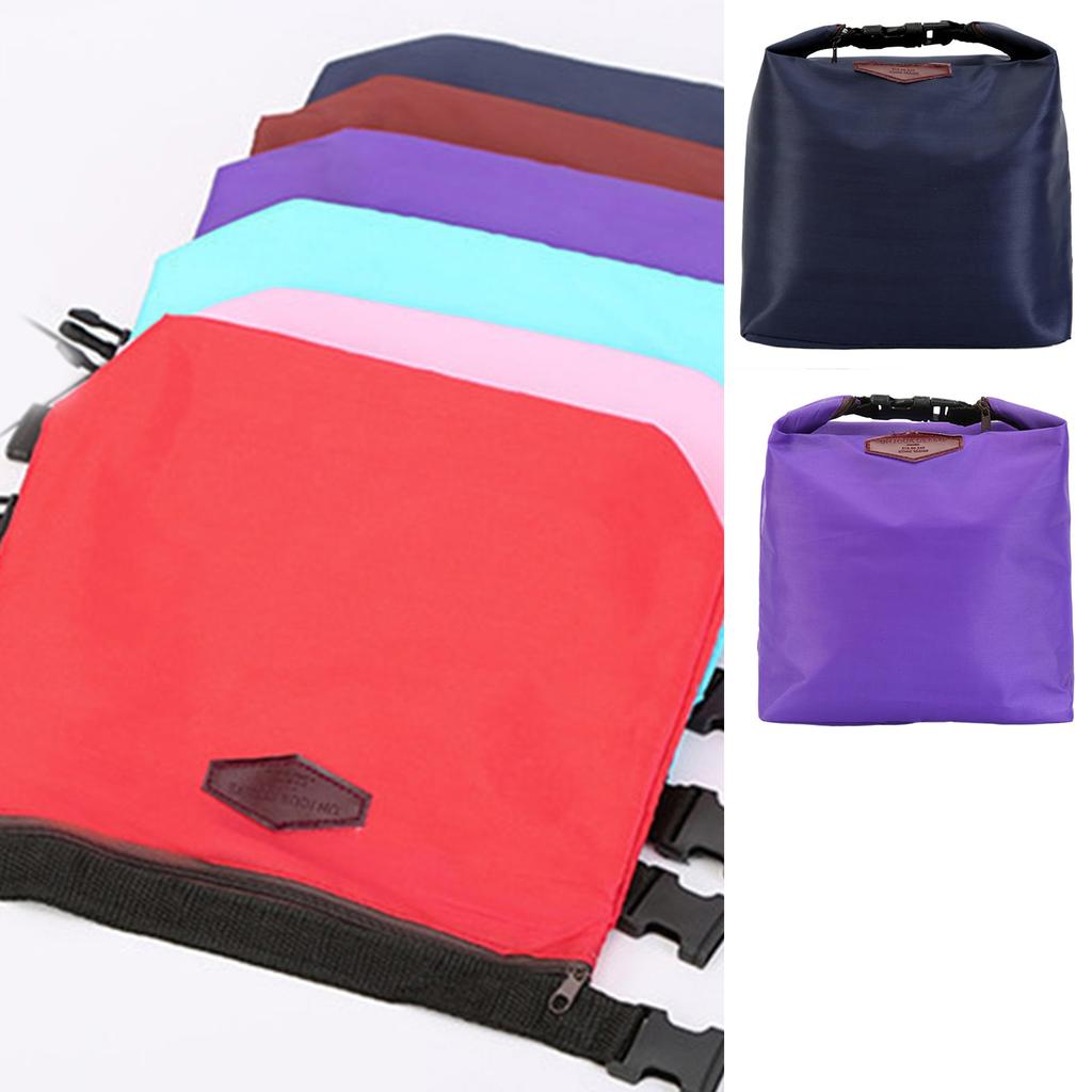 Borse termiche per il pranzo con cerniera, piccola borsa refrigerante impermeabile in nylon, borsa per la conservazione degli alimenti per ufficio, scuola, picnic