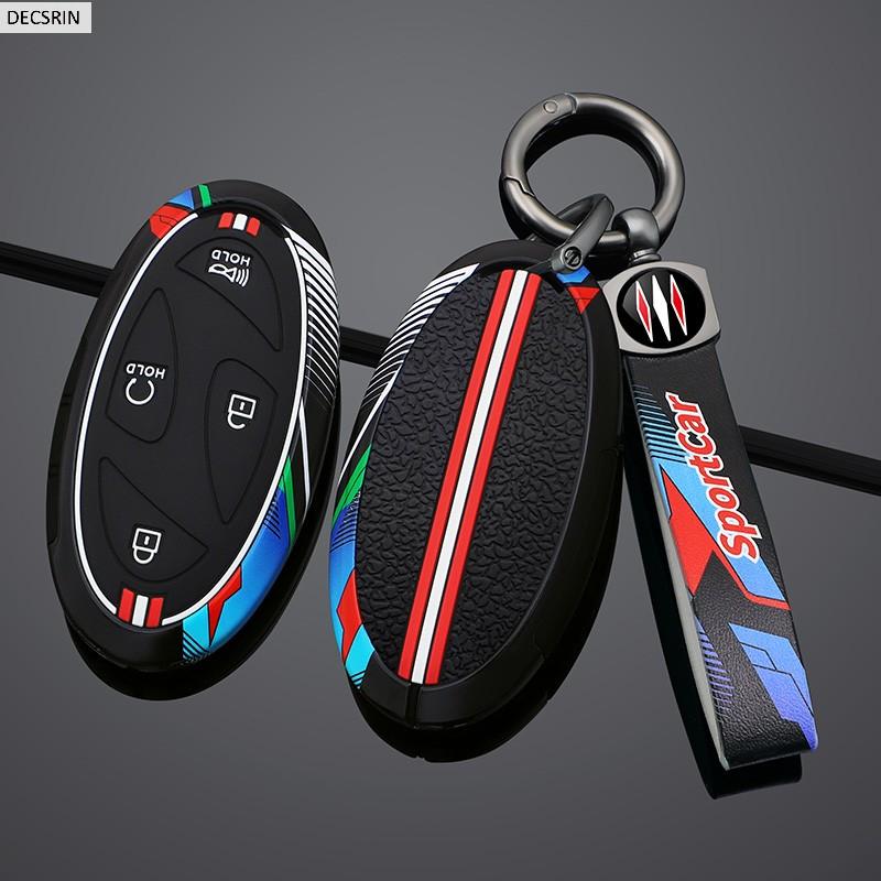 5 7 Buttons Zinc Alloy + Silicone Car Key Case Cover For Hyundai Kona Ev Grandeur GN7 IONIQ 6 2023 2024 Remote Key Protect Shell