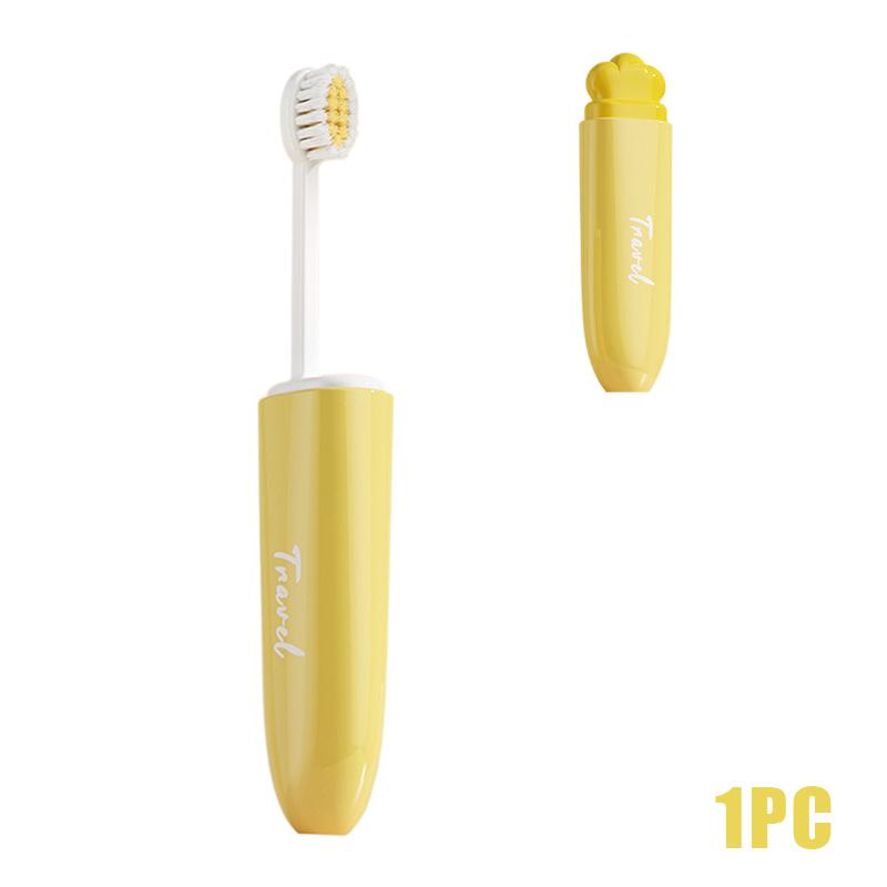 2 In1 Mini Travel Toothbrush Foldable Portable Small Dental Brush Space-saving Soft Tooth Brush Adult Toothbrush