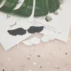 Na Yang Black & White Wings Embroidery Patch - Cute Self-Adhesive Decorative Applique for Shoes & Clothing
