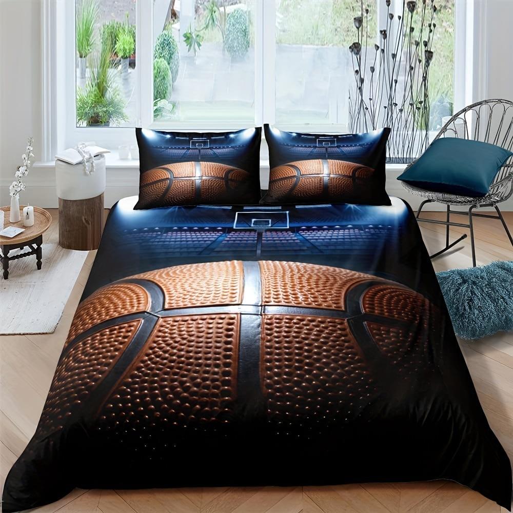 Basketball quilt cover bedding sports theme 3D digital printing three or four-piece set