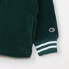 Champion Long Sleeve LooseFit Snap Jacket with Embroidered Graphic Deep Kids' Logo, Green, CK-A608
