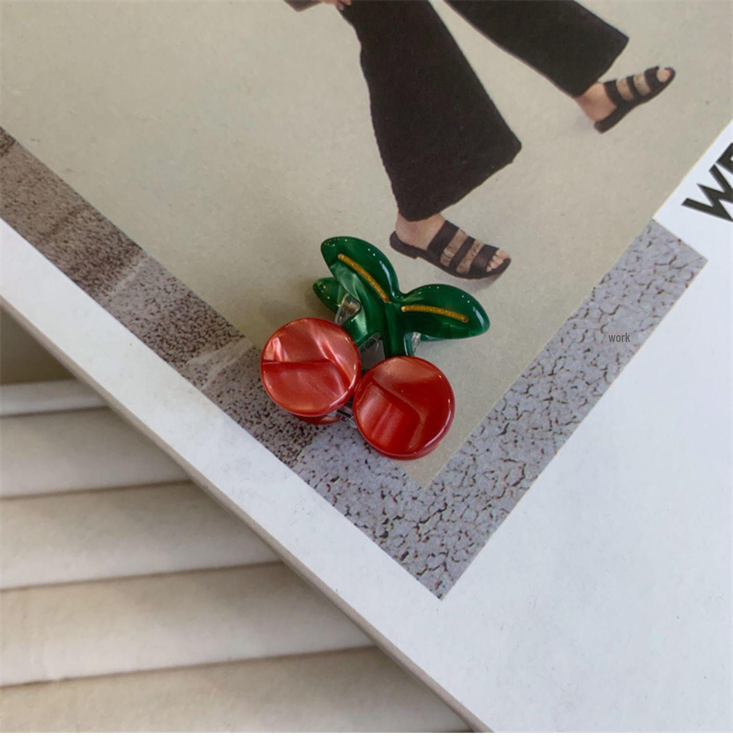 

Корейская заколка для волос со свежими фруктами: Дизайн клубники, арбуза, вишни, лимона