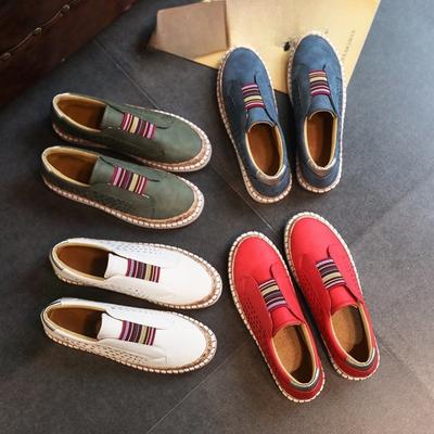 Flat-bottomed Perforated Loafers Thick-soled Breathable Sports Women's Shoes