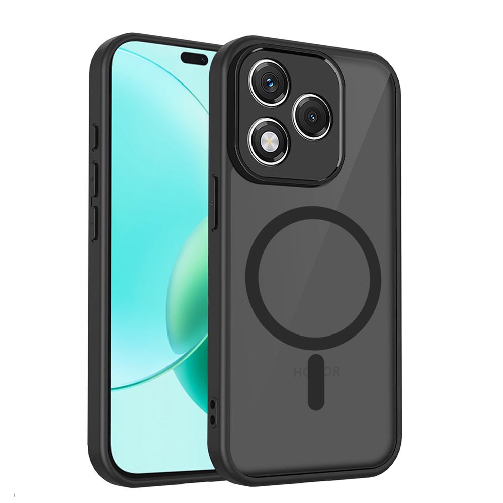 KEYSION Magnetische Handyhülle für HONOR 400 Pro 5G Silikon+PC Matt Durchscheinend Klar Stoßfest Rückseite für Honor 400 Lite 5G