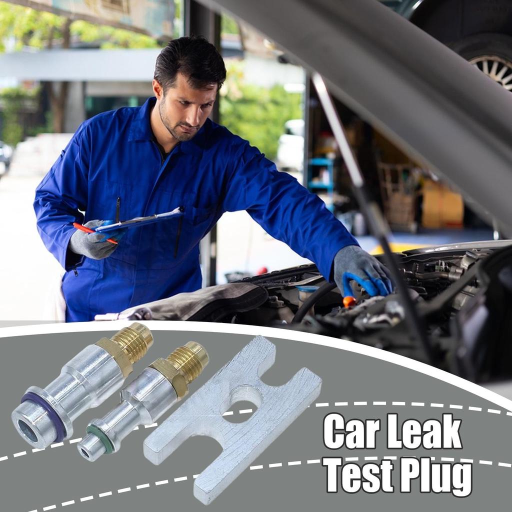 Tappo per Test di Perdite Aria Condizionata Strumento per Rilevamento Perdite Manutenzione Tappo di Test Tubo AC Per Negozio Auto Officina Garage Uomo Meccanico