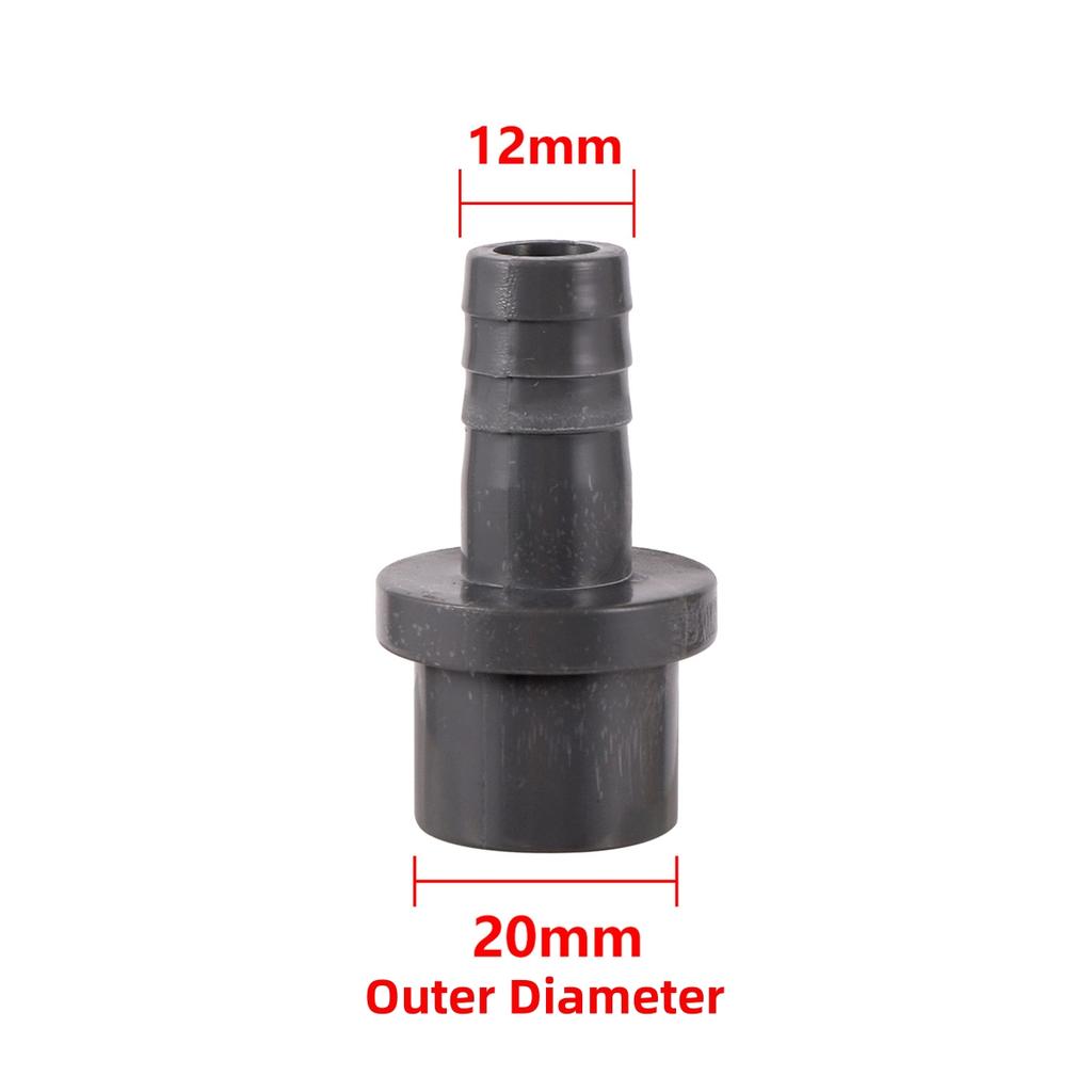 Grey PVC Water Pipe Fittings OD20/25 To 8/10/12/14/16/18/20mm Reducing Joint Garden Irrigation Aquarium Drainage System Coupling