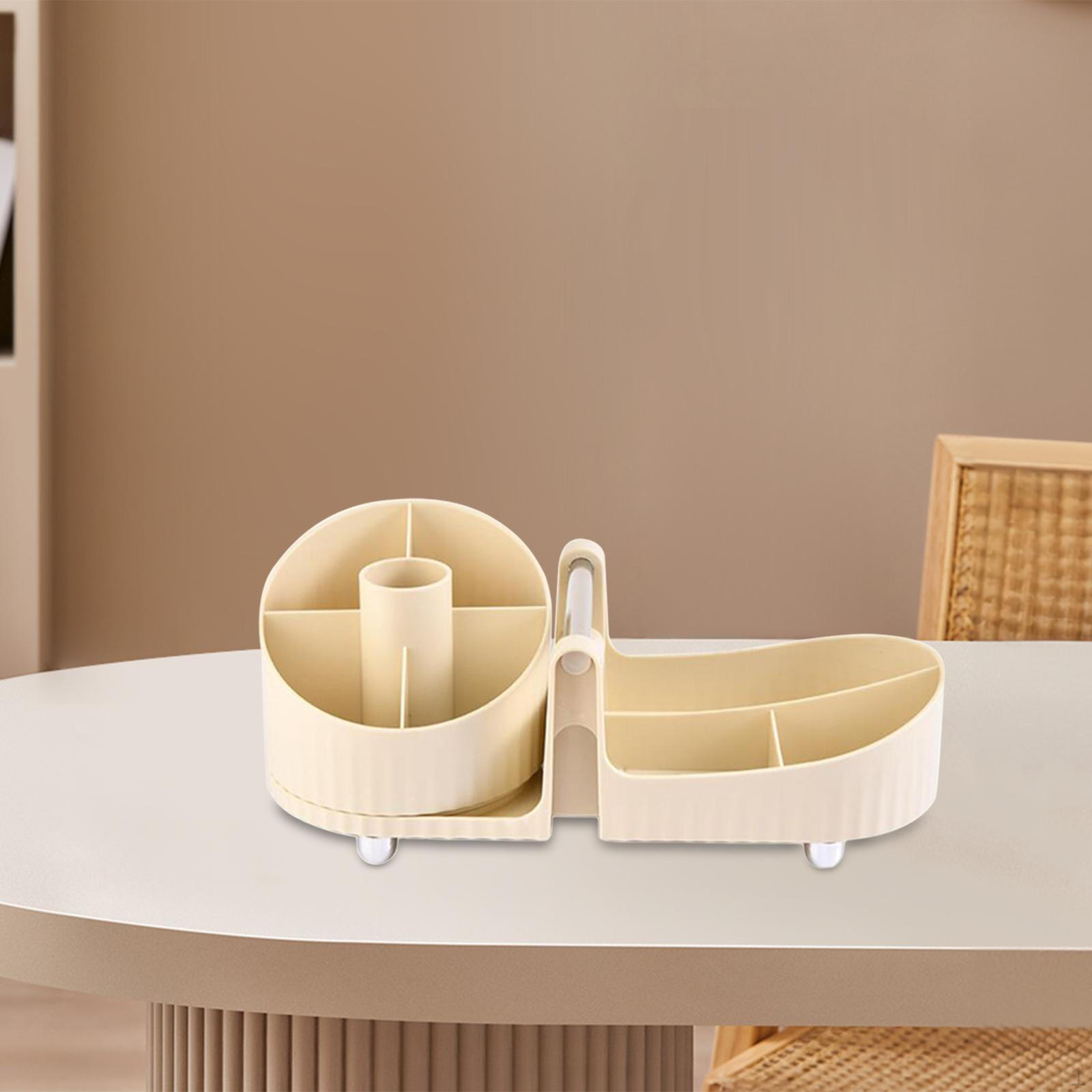 Makeup Organizer Cosmetics Rotating Desktop for Bathroom Countertop