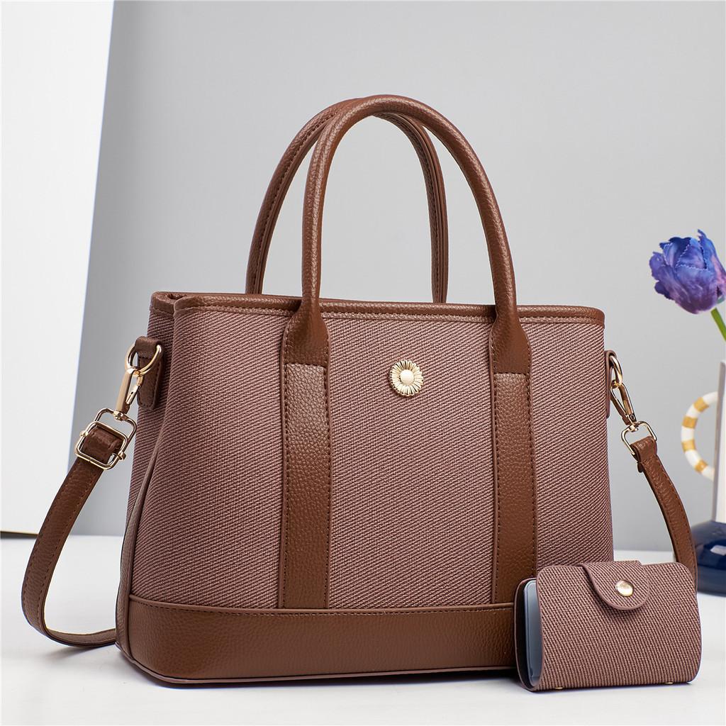 And Sophisticated Contemporary Womens Handbag Set With Stylish Zippered Pockets